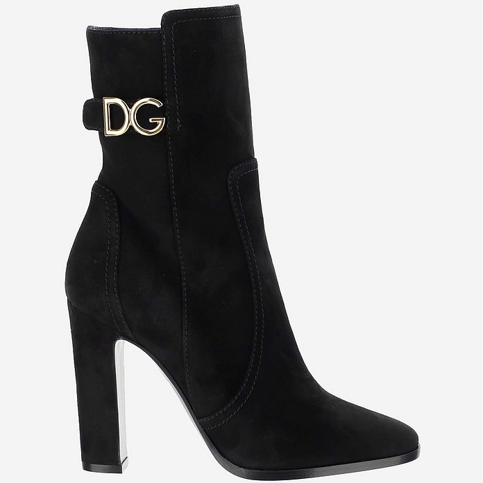 Black Suede Ankle Boots - Dolce & Gabbana