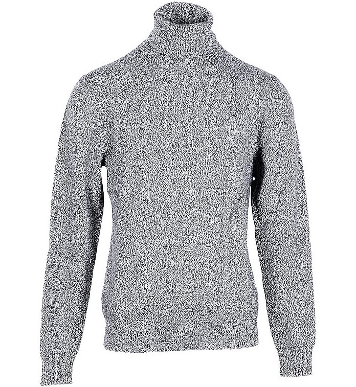 Gray Cashmere Men's Turtleneck Sweater - Dolce&Gabbana