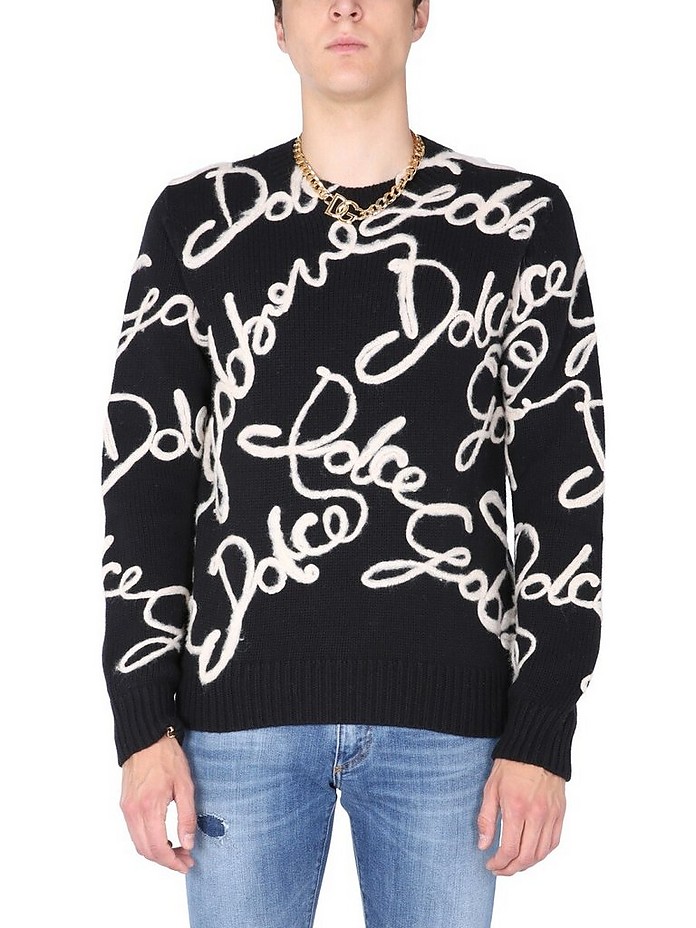 Embroidered Wool Sweater - Dolce&Gabbana