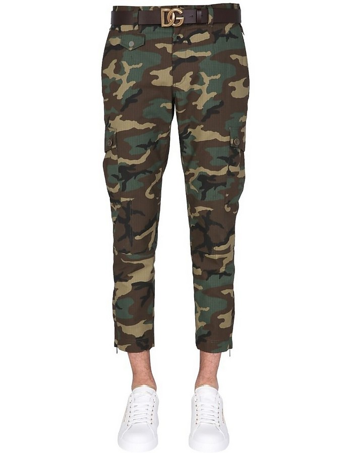 Cargo Pants With Camouflage Pattern - Dolce & Gabbana