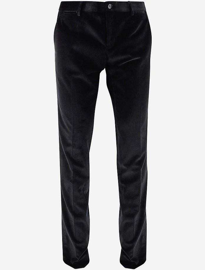 Black Corduroy Men's Pants - Dolce & Gabbana