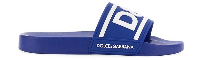 Slide Sandal With Logo - Dolce&Gabbana