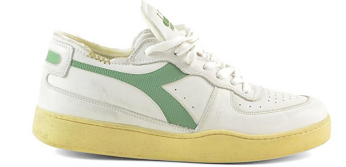 White & Sage Green Men's Sneakers - Diadora Heritage