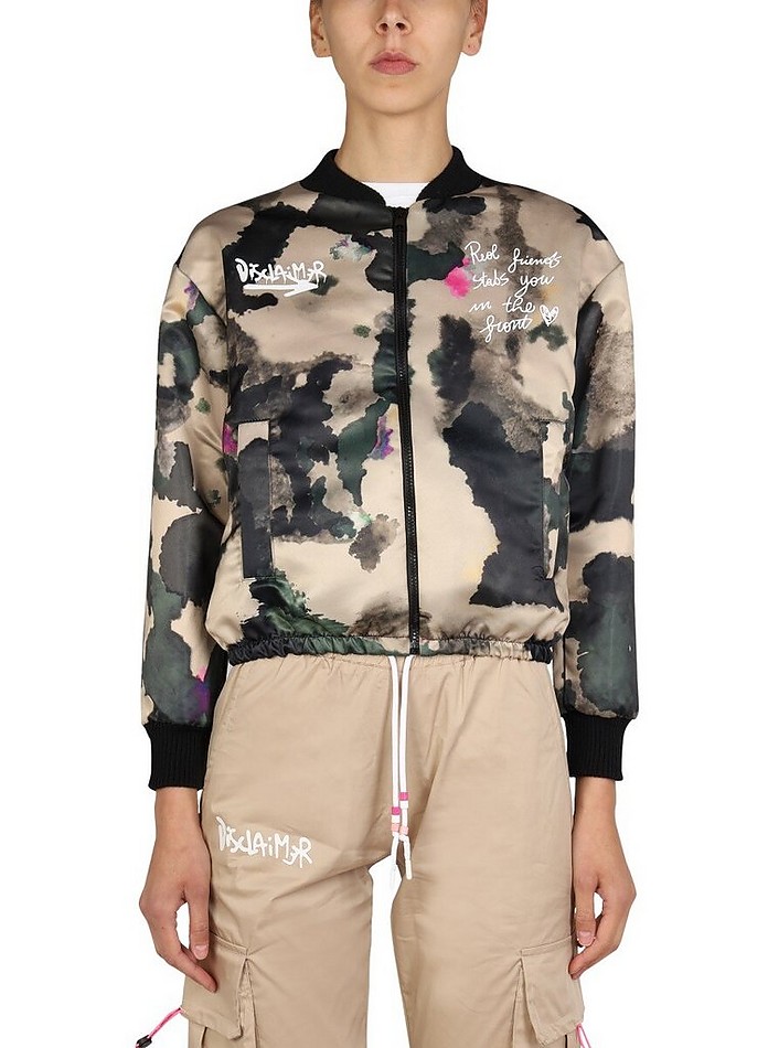 Jacket With Camouflage Print - Disclaimer