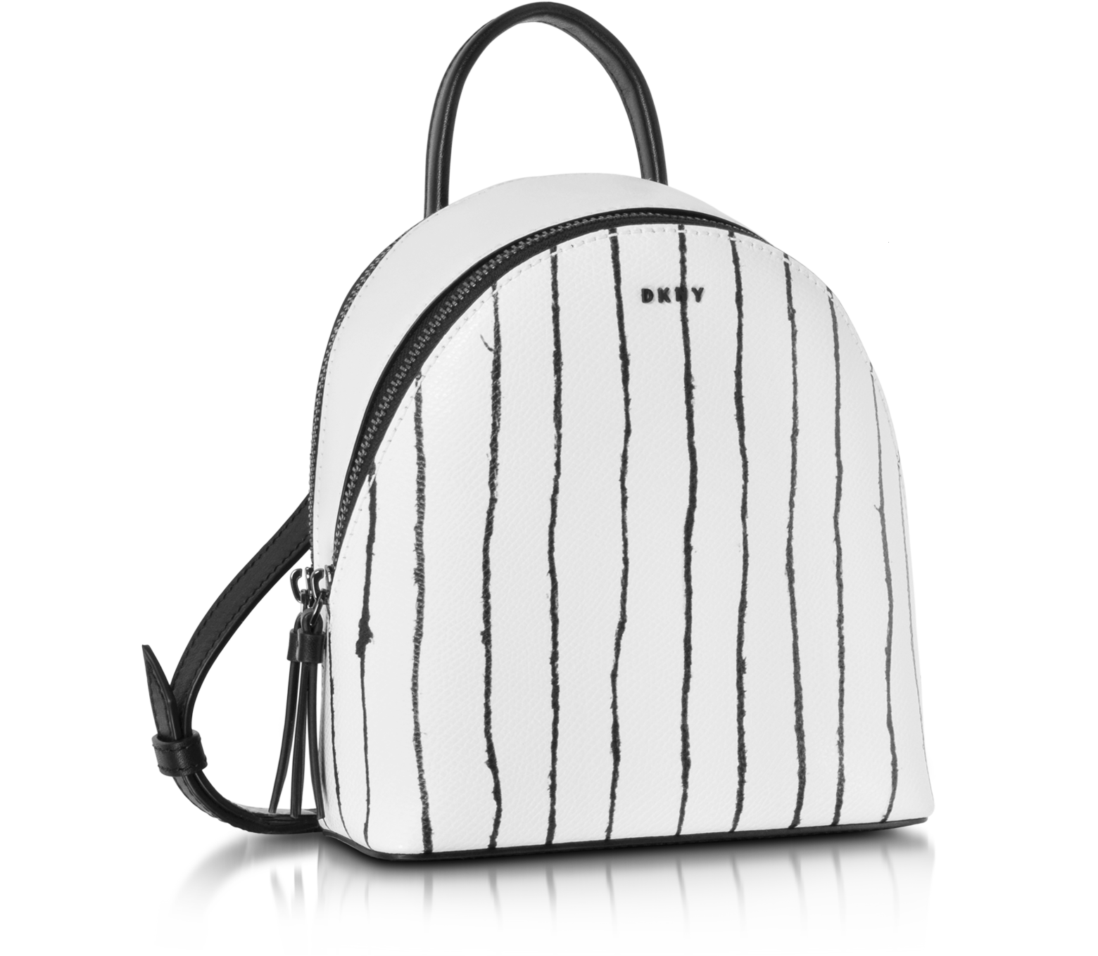 DKNY Twine Stripe Leather Mini Backpack at FORZIERI