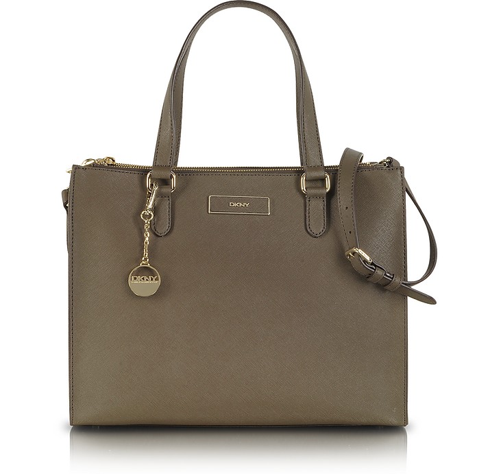 DKNY Double Zip Saffiano Leather Work Shopper at FORZIERI