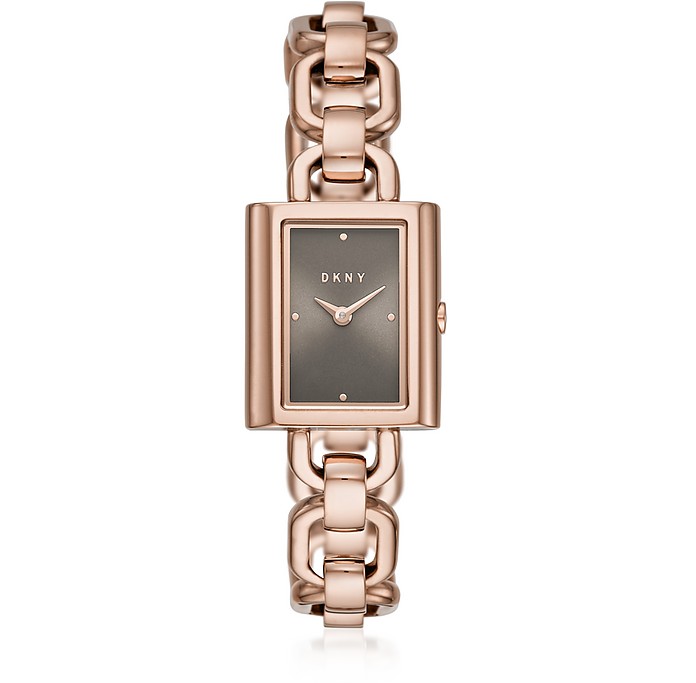 Uptown Rose Gold Tone Chain Watch  - DKNY