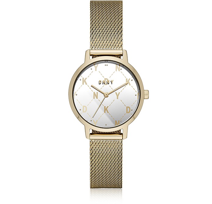 The Modernist Gold Tone Mesh Watch - DKNY