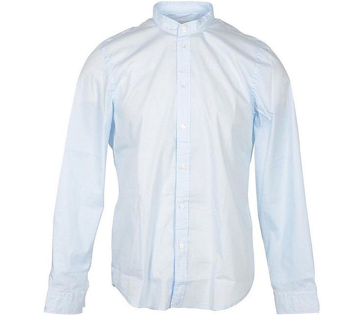 Men's White / Light Blue Shirt - Dondup