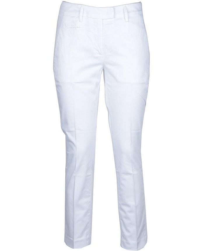 Women's White Pants - Dondup
