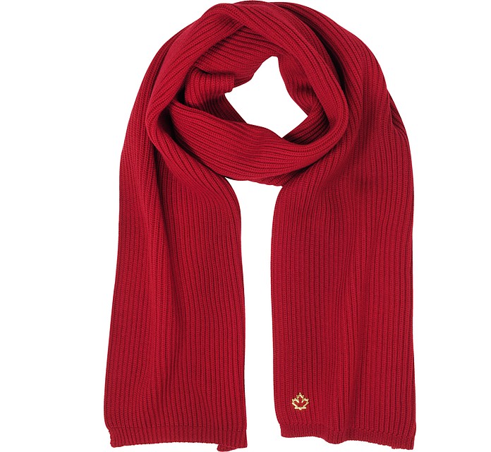 Solid Wool Knit Women's Long Scarf - DSquared2