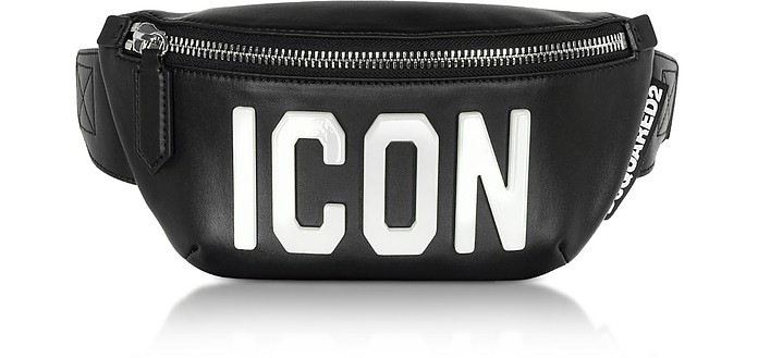 Black Leather and Plexy Women's Belt Bag - DSquared2