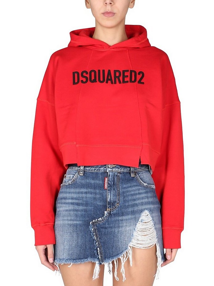 Sweatshirt With Rubber Logo - DSquared2