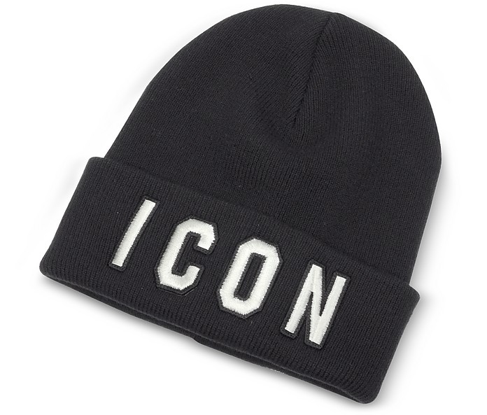 Embroidered Logo Wool Beanie  - DSquared