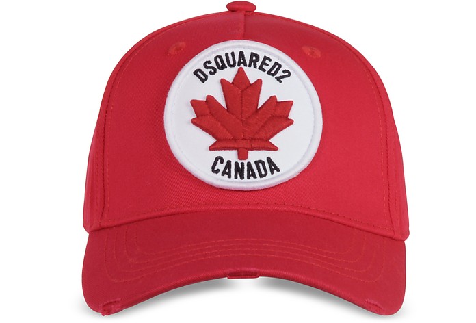 Baseball Mütze aus Gabardine in blau mit Logo Cargo Canada - DSquared