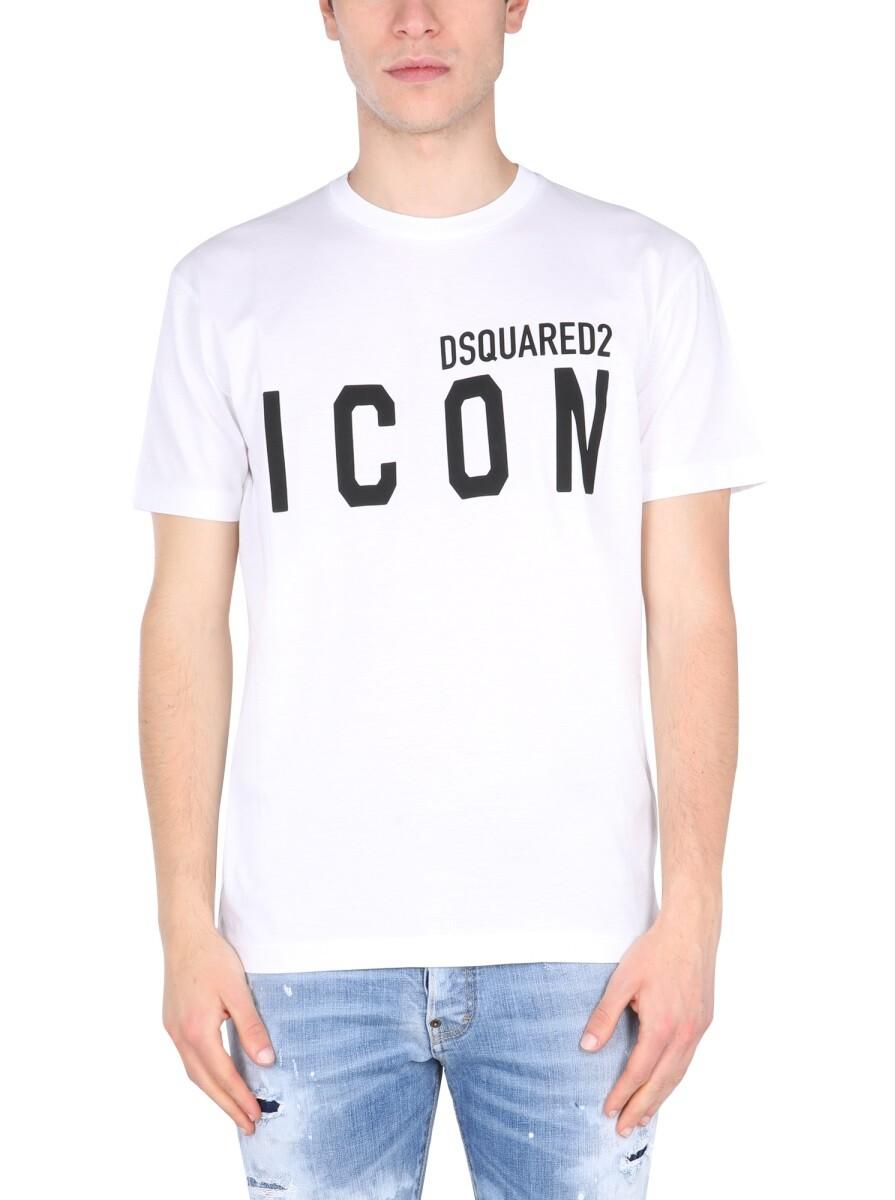 新品 ディースクエアード2 ICON Tシャツ ホワイトTシャツ/カットソー(半袖/袖なし)