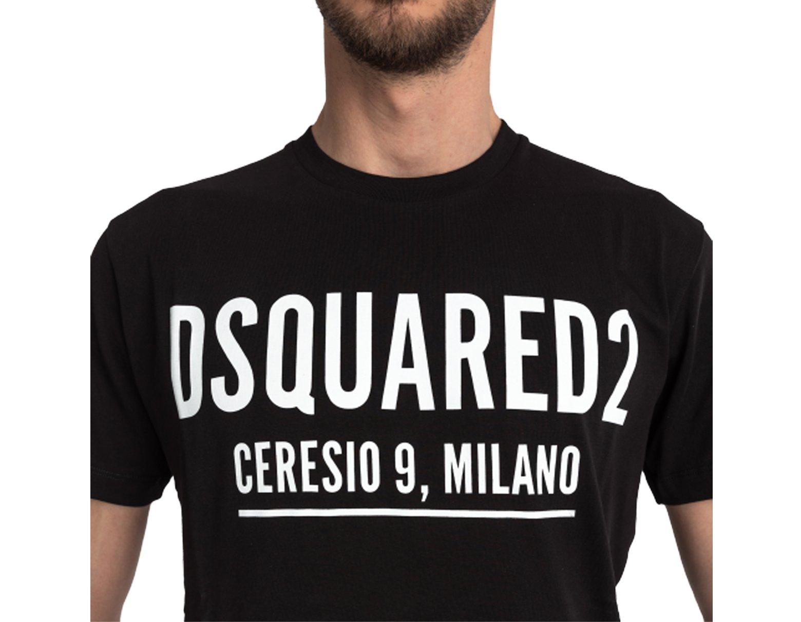 Dsquared2 Black T-shirt CERESIO 9, MILANO