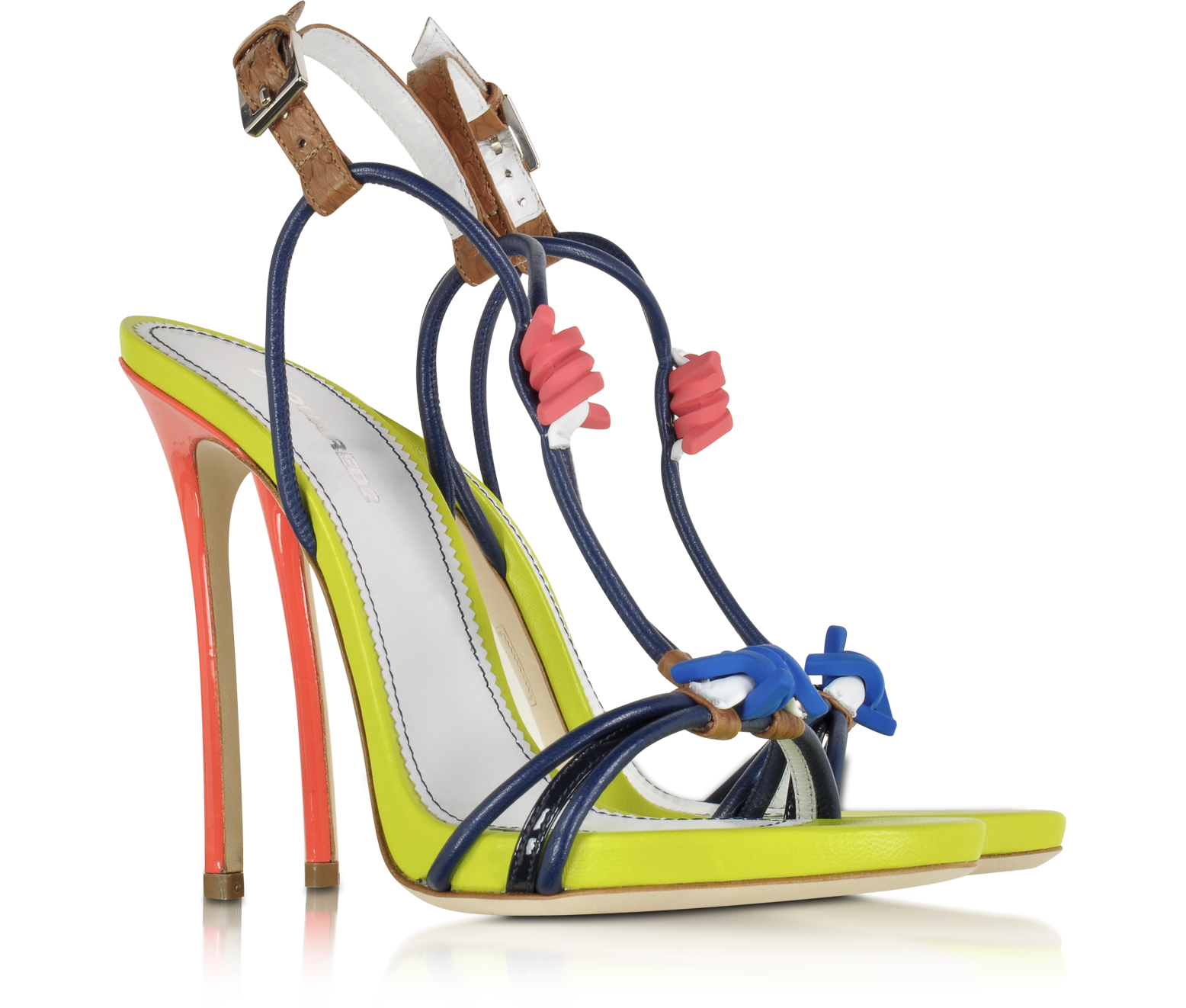 DSquared2 Babe Wire Multicolor Leather Sandal 36 IT/EU at FORZIERI