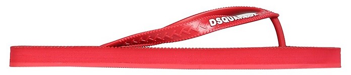 Red Flip Flops With Logo - DSquared2