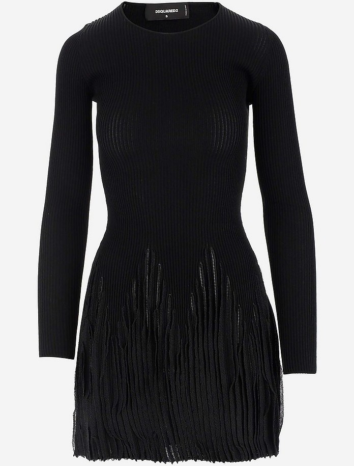 Black Viscose Women's Mini Dress - DSquared2