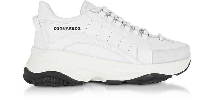 High Sole White Leather Men's Sneakers - DSquared2