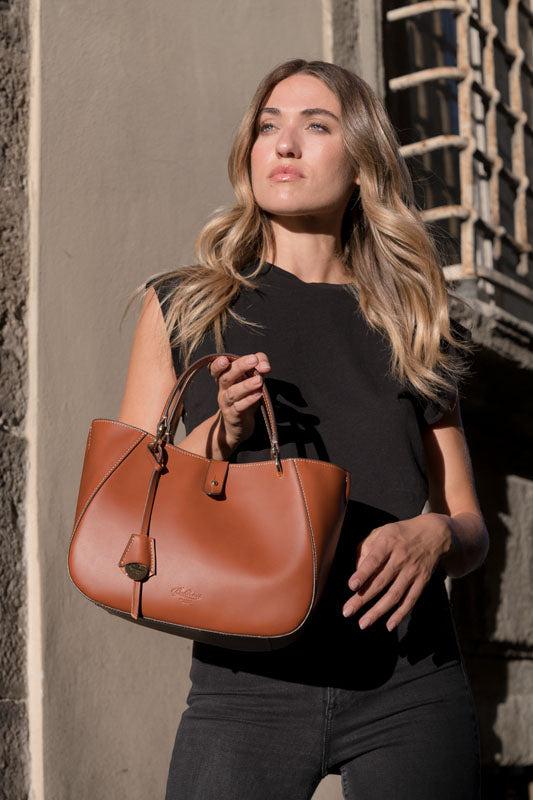 Boldrini Selleria Designer Handbags 6850 - Crossbody Bag In Marron