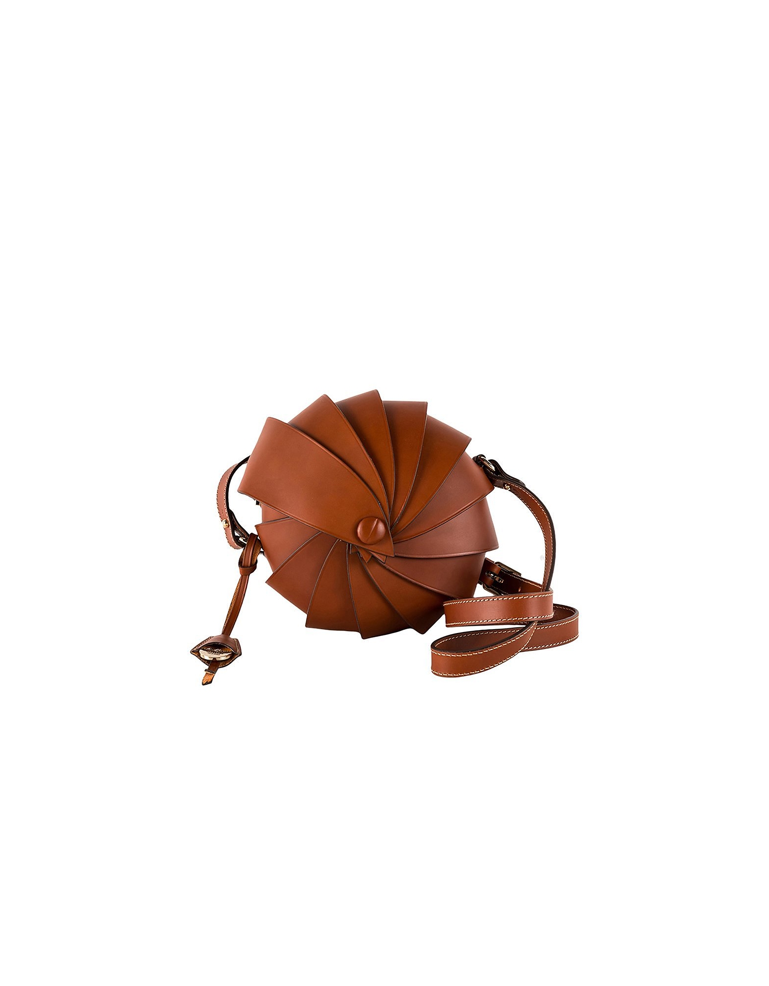 Boldrini Selleria Designer Handbags Opera - Vachetta Leather Crossbody Bag In Marron