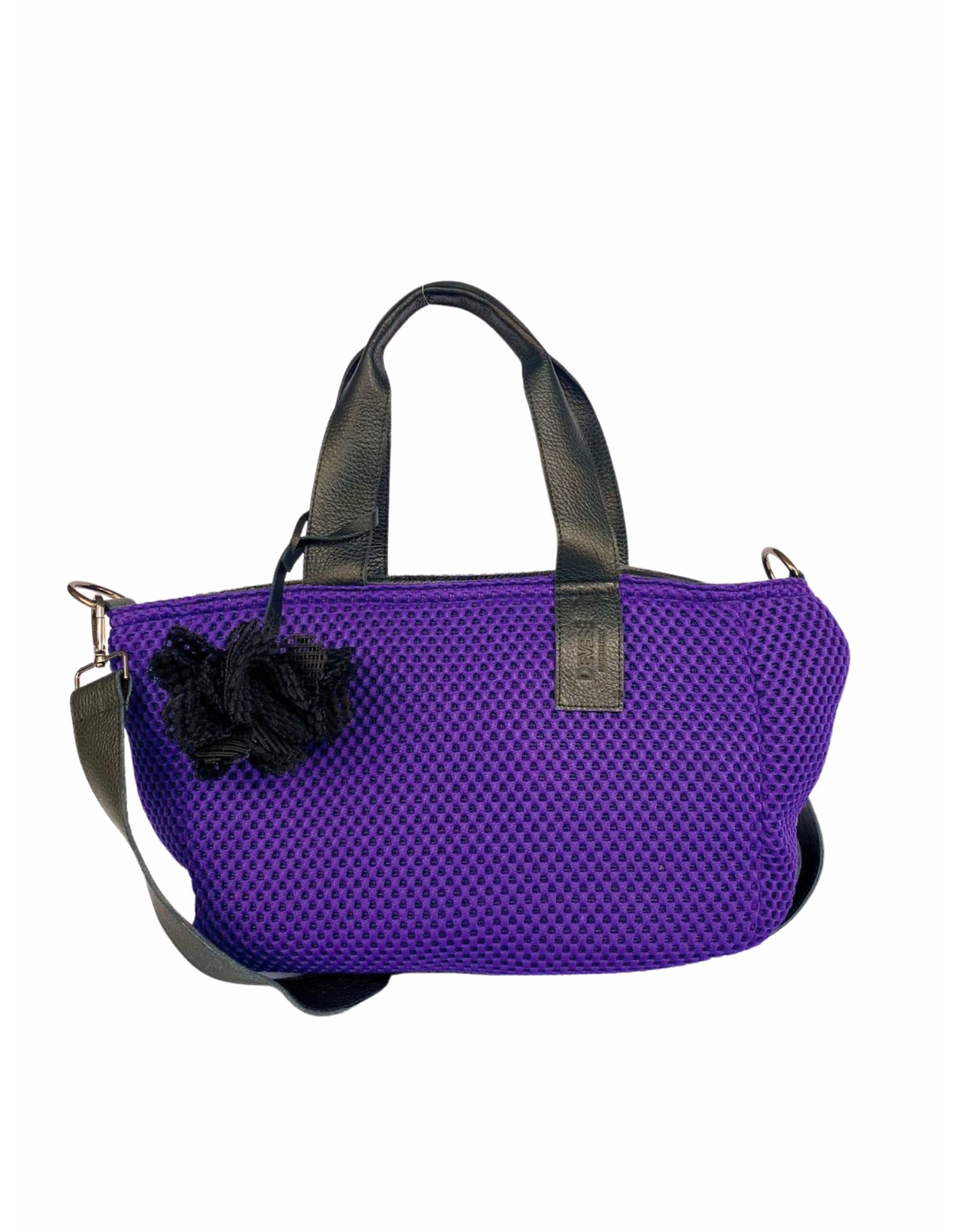Devesé Designer Handbags Fanny/d90 - Hand Bag, Shoulder Bag And Crossbody Bag In Violet