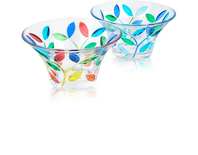 Rialto - Kleine Glasschale aus Muranoglas von Hand dekoriert - Due Zeta