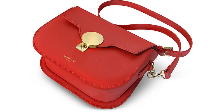 Le Parmentier Red San Pedro Leather Shoulder Bag at FORZIERI