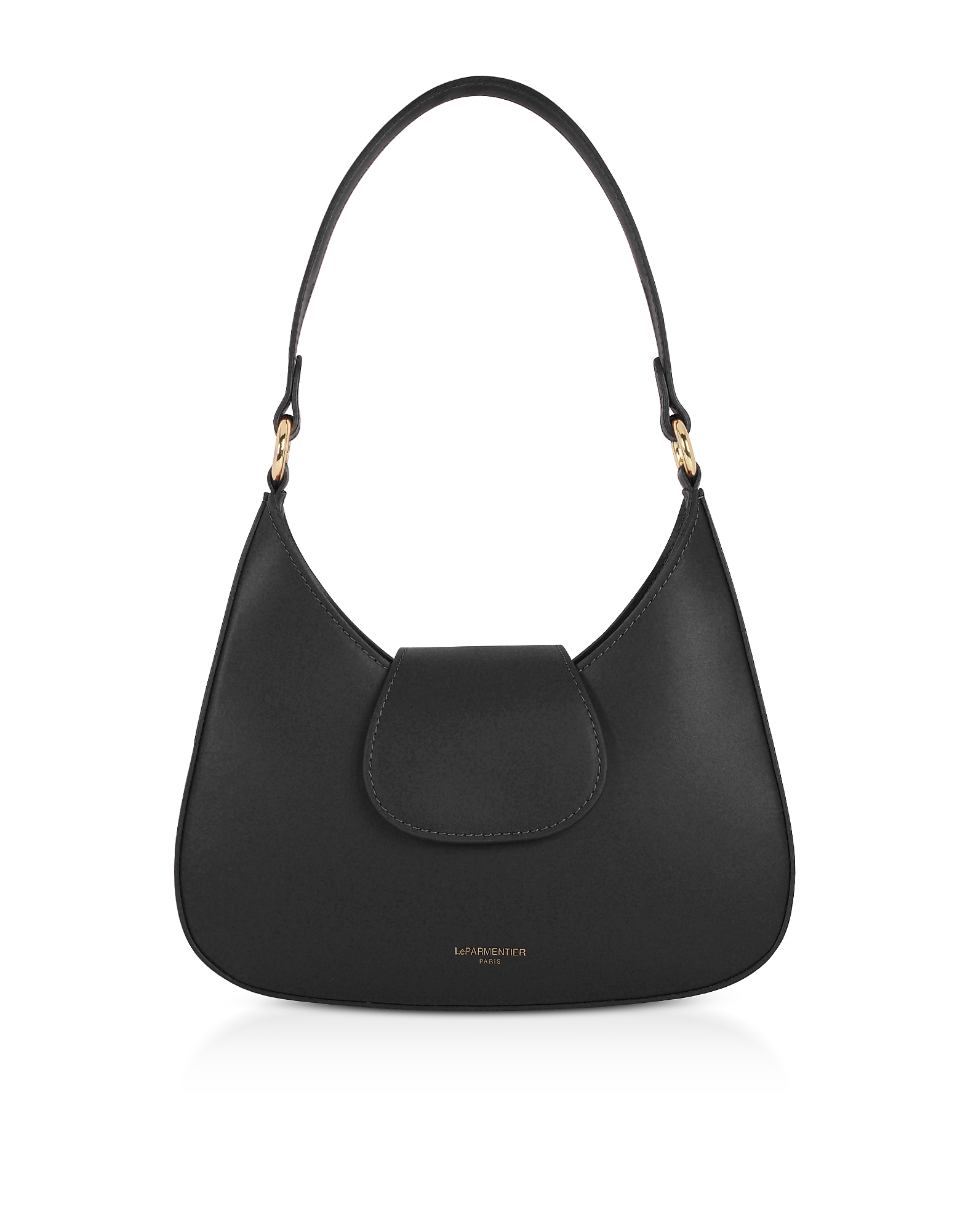 Le Parmentier Handbags Obolo Leather Shoulder Bag In Noir