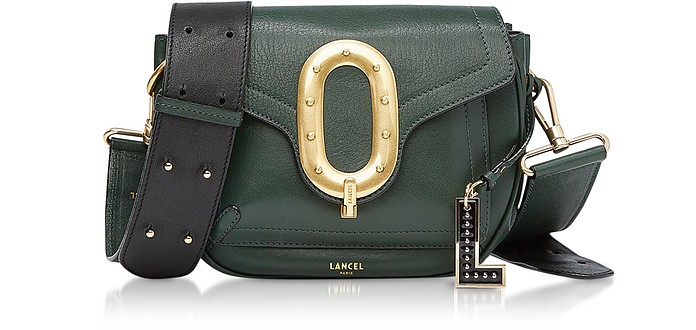 Romane Medium Dark Green Saddle Bag - Lancel
