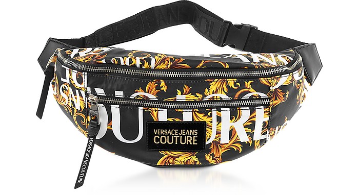 Gold Printed Belt Bag w/ Signature - Versace Jeans Couture