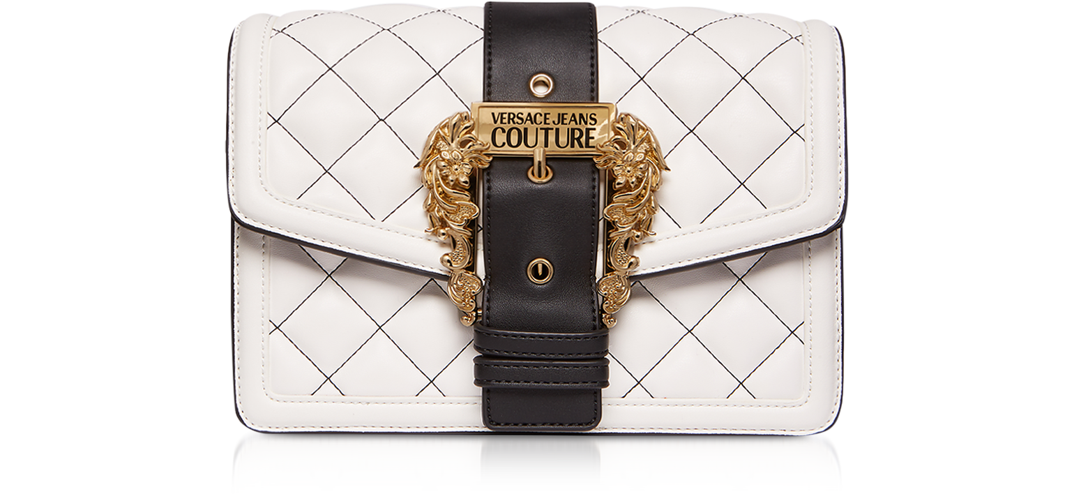 Versace Shoulder Flap Bag in Quilted Nappa Leather With Chain Details –  Essex Fashion House