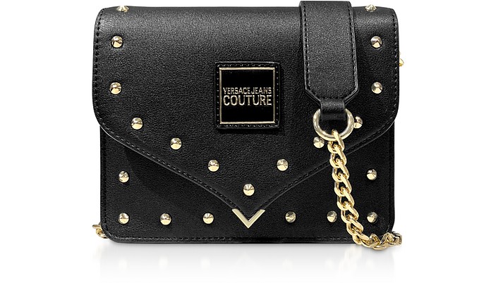 Studded Borsa a Spalla in Nappa - Versace Jeans Couture