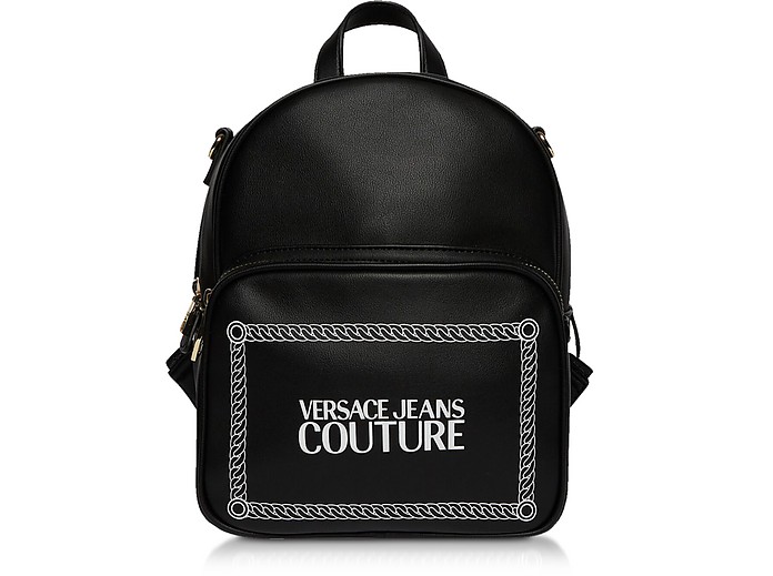 Black Backpack w/ Grana Tag - Versace Jeans Couture