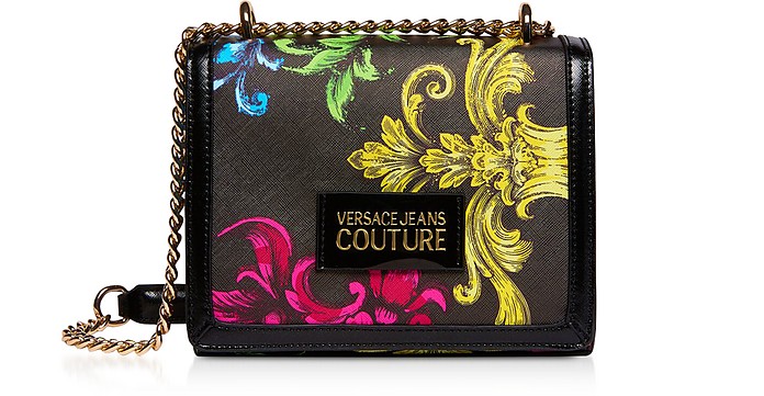 Small Black Saffiano Heritage Shoulder Bag - Versace Jeans Couture