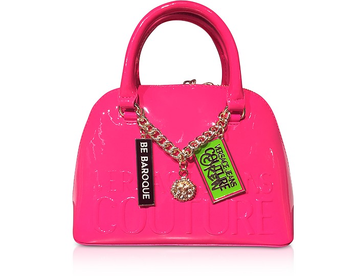 Embossed Logo Top Handle Bag w/ Charms - Versace Jeans Couture / FT[`W[YN`[