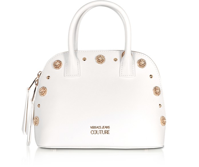 Nappa Fiore Top Handle Bag w/ Studs - Versace Jeans Couture