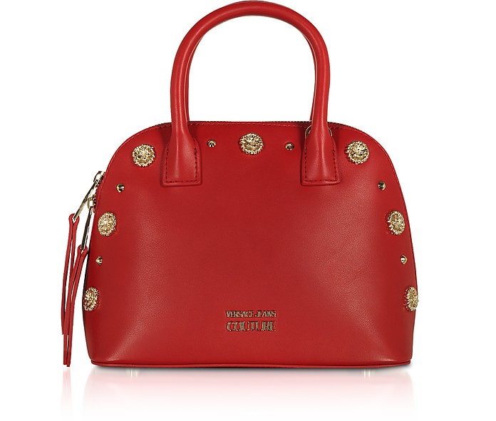 Nappa Fiore Top Handle Bag w/ Studs - Versace Jeans Couture