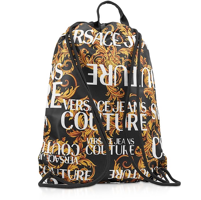 Versace Jeans Couture Barocco Printed Nylon Drawstring Backpack at 