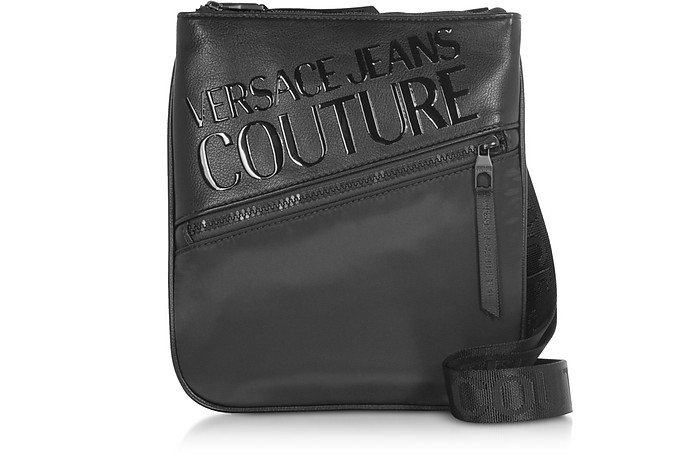 Black Signature Men's Crossbody Bag - Versace Jeans Couture