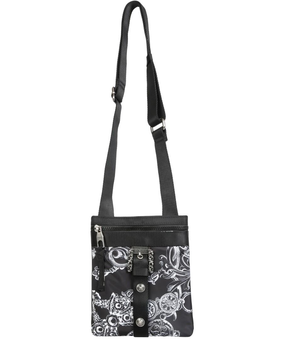 Versace logo-print Messenger Bag - Black
