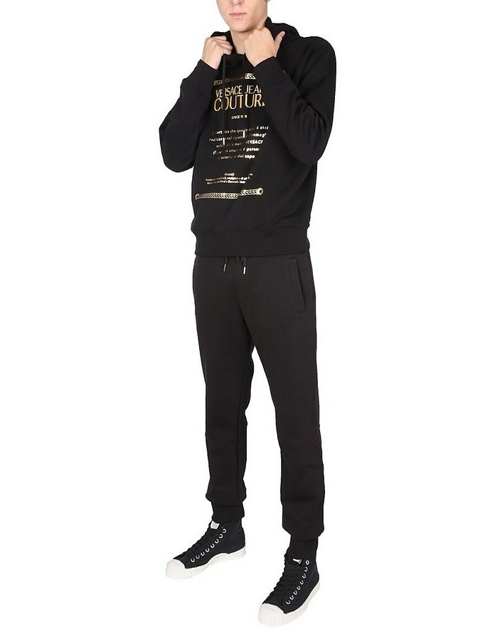 Sweatshirt With Logo Embroidered - Versace Jeans Couture