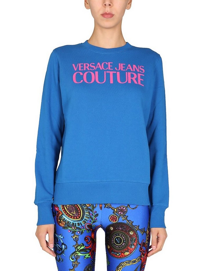 Sweatshirt With Logo Print - Versace Jeans Couture