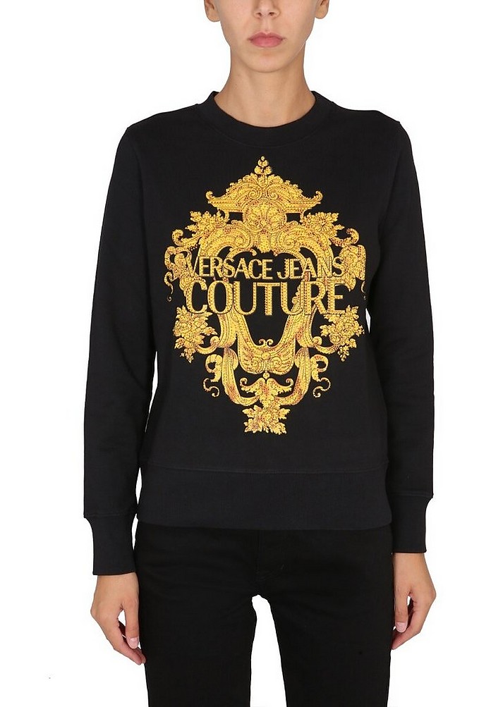 Sweatshirt With Baroque Print - Versace Jeans Couture