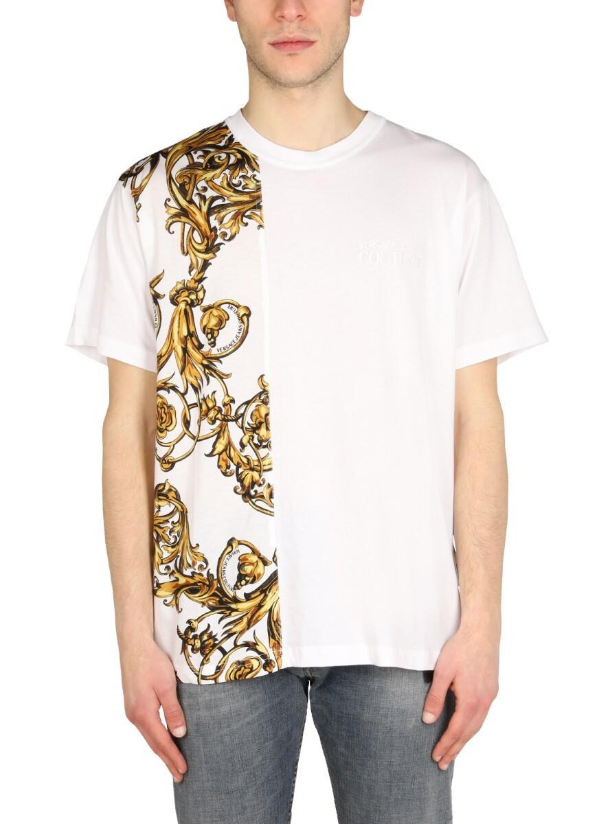 baroque-print crew neck T-shirt, Versace