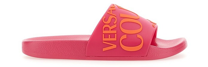Slide Sandal With Logo - Versace Jeans Couture