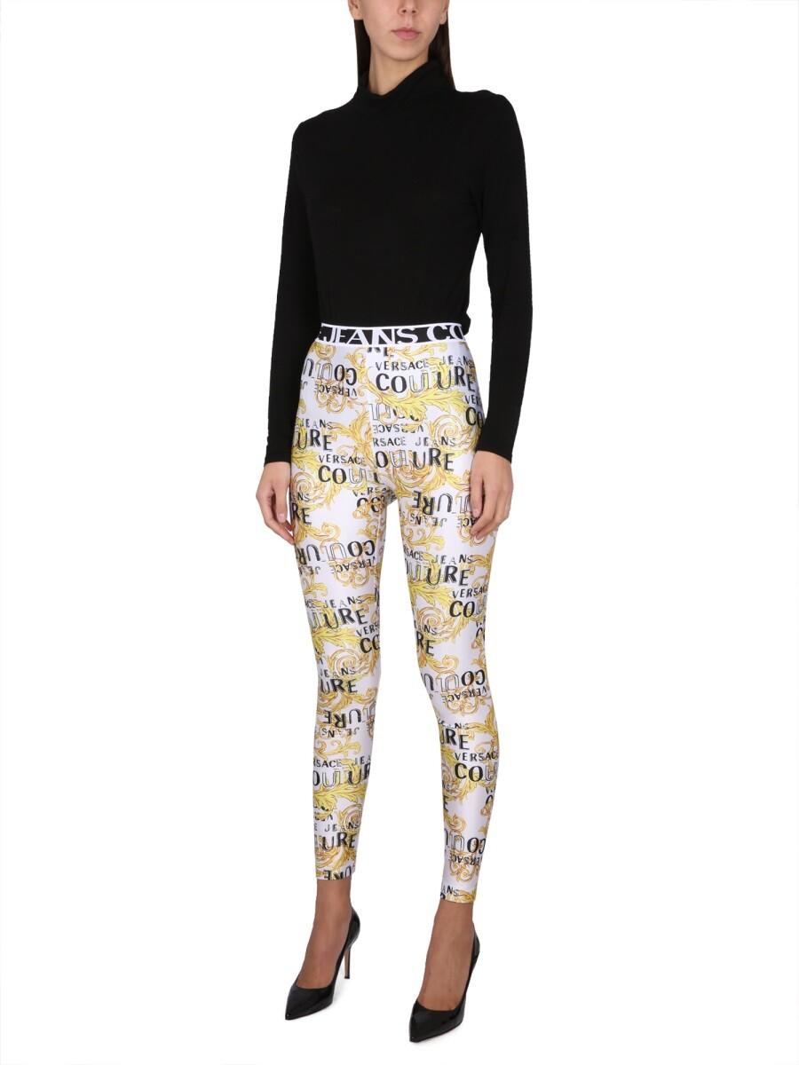Versace Jeans Couture Leggings With Logo 42 IT at FORZIERI Canada