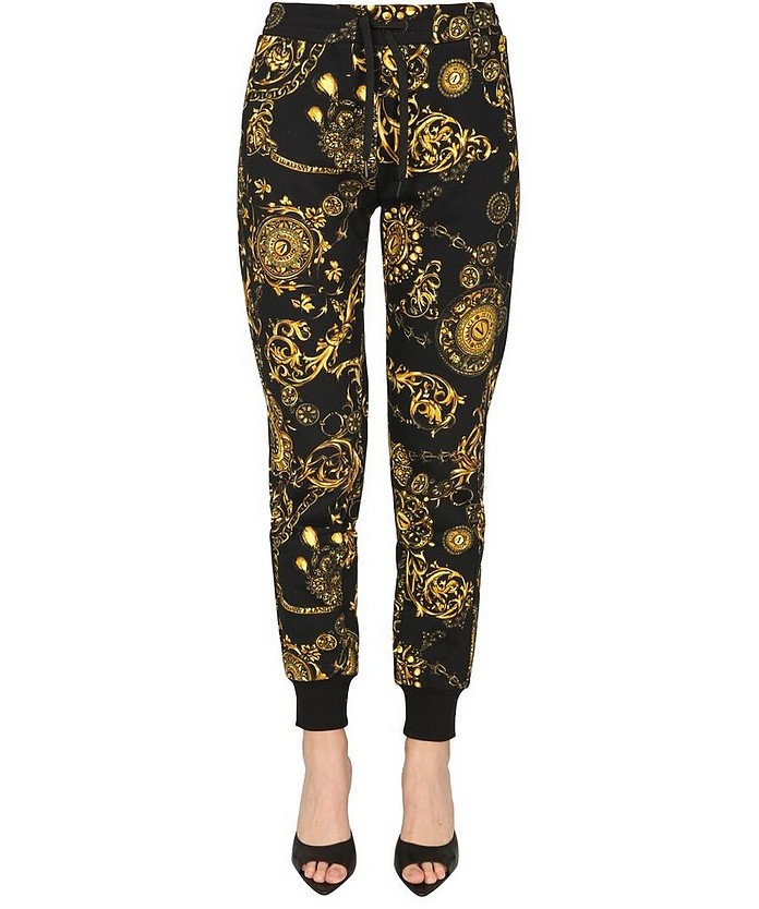 Jogging Pants With Bijoux Baroque Print - Versace Jeans Couture